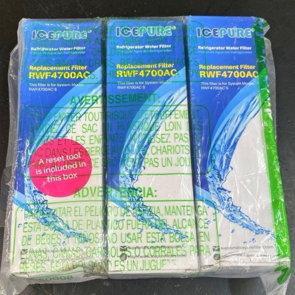 3 Pack Of IcePure Refrigerator Water Filters RWF4700AC